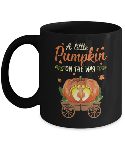 Funny Little Pumpkin On The Way Pregnant Halloween Mug Coffee Mug | Teecentury.com