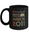 Awesome Since March 2011 Vintage 11th Birthday Gifts Mug Coffee Mug | Teecentury.com