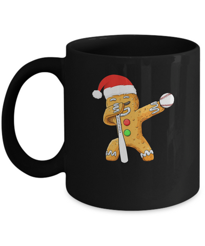 Dabbing Gingerbread Santa Baseball Christmas Pajama Gifts Mug Coffee Mug | Teecentury.com