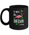 A Wee Bit Irish Today Green Flamingo St Patrick's Day Mug Coffee Mug | Teecentury.com