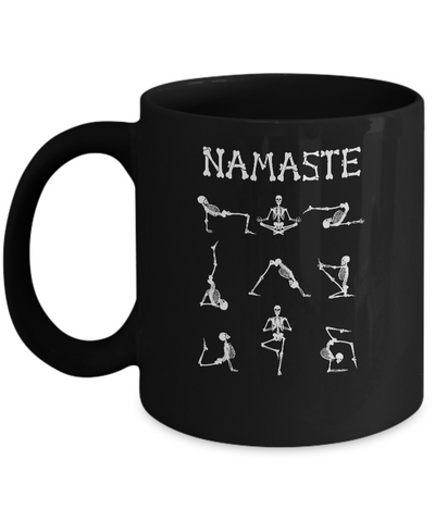 Namaste Yoga Skeleton Halloween Costume Gifts Mug Coffee Mug | Teecentury.com