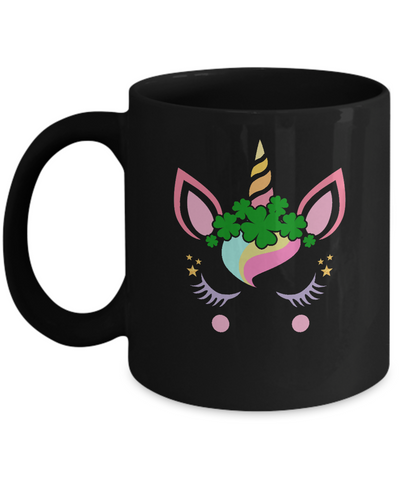 St Patrick's Day Leprechaun Unicorn Face Mug Coffee Mug | Teecentury.com