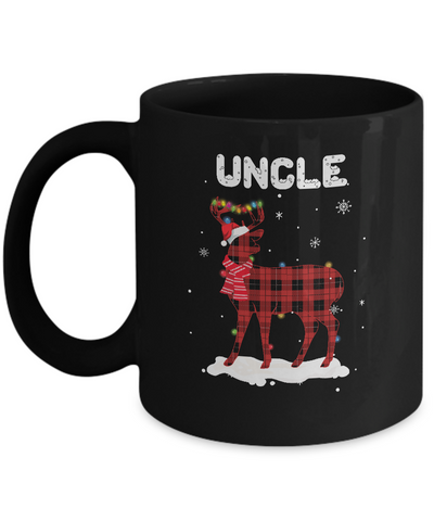 Uncle Deer Red Plaid Christmas Family Matching Pajamas Mug Coffee Mug | Teecentury.com
