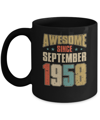 Vintage Retro Awesome Since September 1958 64th Birthday Mug Coffee Mug | Teecentury.com