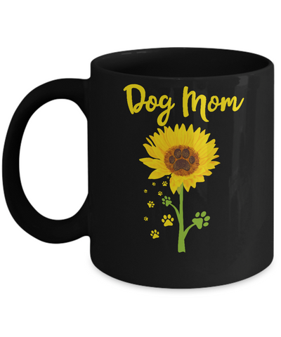 Funny Sunflower Dog Mom Paw Lover Mothers Day Mug Coffee Mug | Teecentury.com