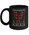 Funny Holiday Chicken Buffalo Plaid Ugly Christmas Sweater Mug Coffee Mug | Teecentury.com