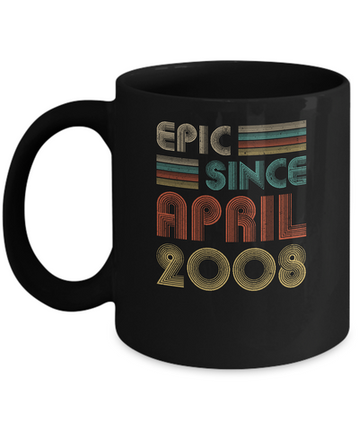 Epic Since April 2008 Vintage 14th Birthday Gifts Mug Coffee Mug | Teecentury.com