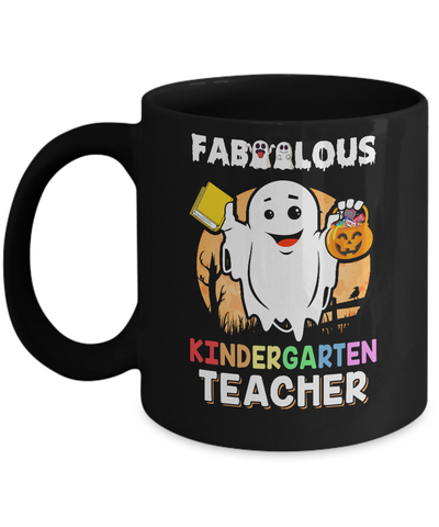 Faboolous Fabulous Kindergarten Teacher Halloween Mug Coffee Mug | Teecentury.com