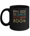 Epic Since October 2004 Vintage 18th Birthday Gifts Mug Coffee Mug | Teecentury.com