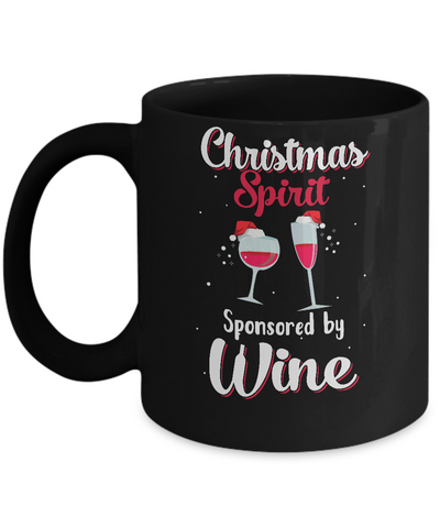 Holiday Party Christmas Spirit Sponsored By Wine Mug Coffee Mug | Teecentury.com