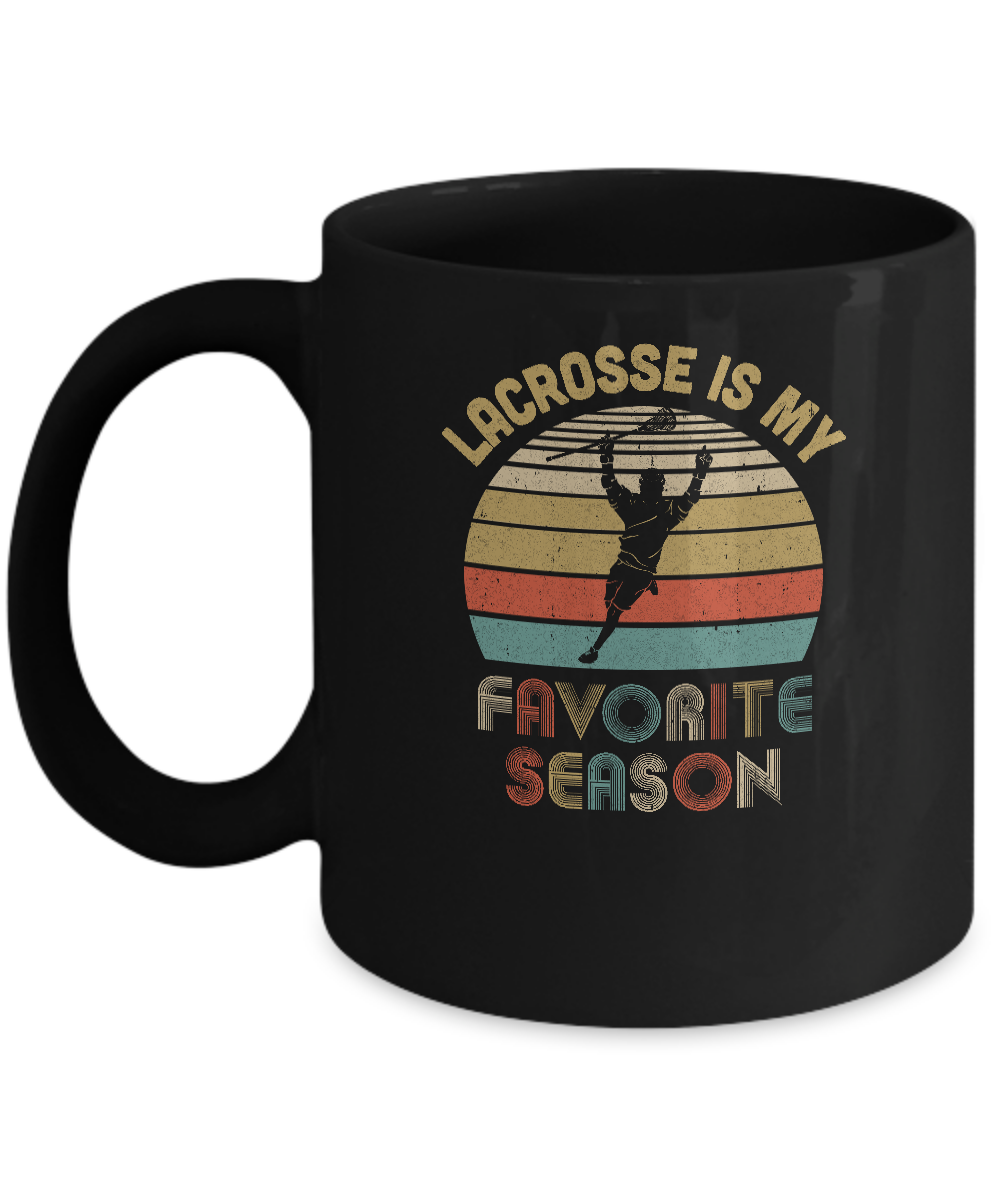 Lacrosse Is My Favorite Season Vintage Mug Coffee Mug | Teecentury.com