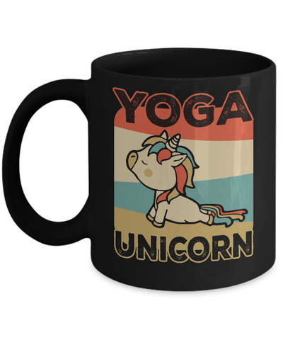 Classic Vintage Retro Yoga Unicorn Funny Mug Coffee Mug | Teecentury.com