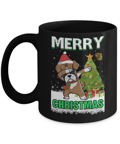Cute Boxer Claus Merry Christmas Ugly Sweater Mug Coffee Mug | Teecentury.com
