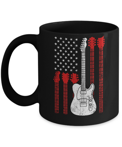 Guitar American Us Flag Music Player Mug Coffee Mug | Teecentury.com