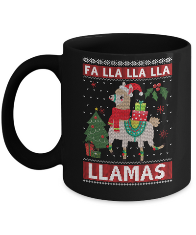 Fa Lla Lla Llama Christmas Singing Cute Ugly Sweater Mug Coffee Mug | Teecentury.com