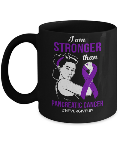 I Am Stronger Than Pancreatic Cancer Awareness Support Mug Coffee Mug | Teecentury.com