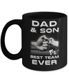 Dad And Son Best Team Ever Fathers Day Mug Coffee Mug | Teecentury.com