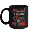 Red Buffalo Plaid Blessed To Be Called Mom And Nanny Mug Coffee Mug | Teecentury.com