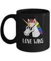 Vintage Love Wins Totally Straight Unicorn Gay LGBT Pride Mug Coffee Mug | Teecentury.com