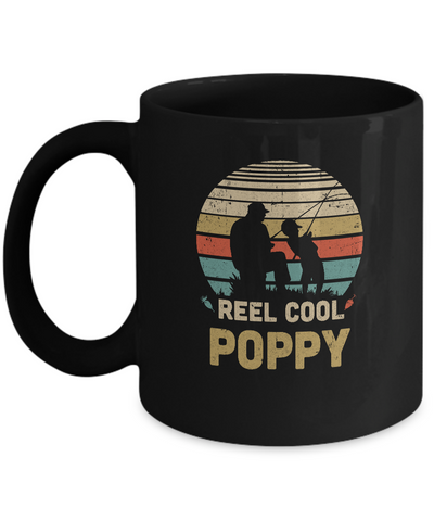 Vintage Father's Day Gift Reel Cool Poppy Fishing Mug Coffee Mug | Teecentury.com
