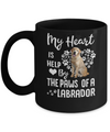 My Heart Is Held By The Paws Of A Labrador Lover Mug Coffee Mug | Teecentury.com