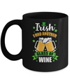 Irish I Had Another Glass Of Wine St Patricks Day Mug Coffee Mug | Teecentury.com
