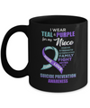 Suicide Prevention I Wear Teal And Purple For My Niece Mug Coffee Mug | Teecentury.com