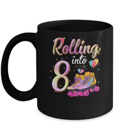 8 Years Old Birthday Girls Roller Skates 80's 8th Birthday Mug Coffee Mug | Teecentury.com