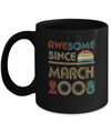 Awesome Since March 2008 Vintage 14th Birthday Gifts Mug Coffee Mug | Teecentury.com