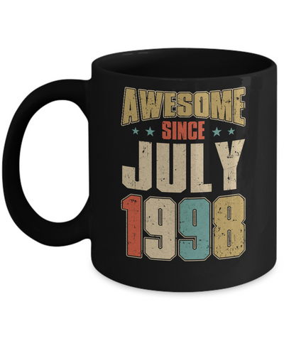 Vintage Retro Awesome Since July 1998 24th Birthday Mug Coffee Mug | Teecentury.com