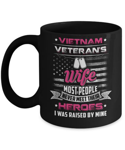 Vietnam Veteran's Wife I Was Raised By Mine Mug Coffee Mug | Teecentury.com