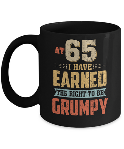 Vintage The Right To Be Grumpy 65th 1957 Birthday Gift Mug Coffee Mug | Teecentury.com