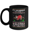 It's Beginning To Look A Sloth Like Christmas Sweater Mug Coffee Mug | Teecentury.com