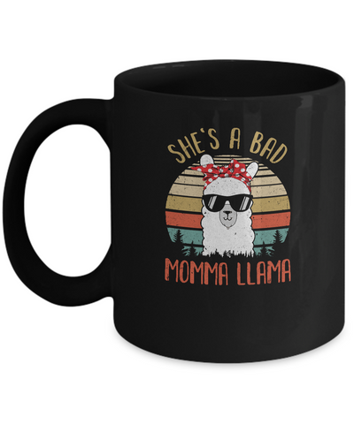 Vintage Funny Mug She's A Bad Momma Llama Mug Coffee Mug | Teecentury.com