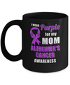 I Wear Purple For My Mom Alzheimer's Awareness Son Daughter Mug Coffee Mug | Teecentury.com