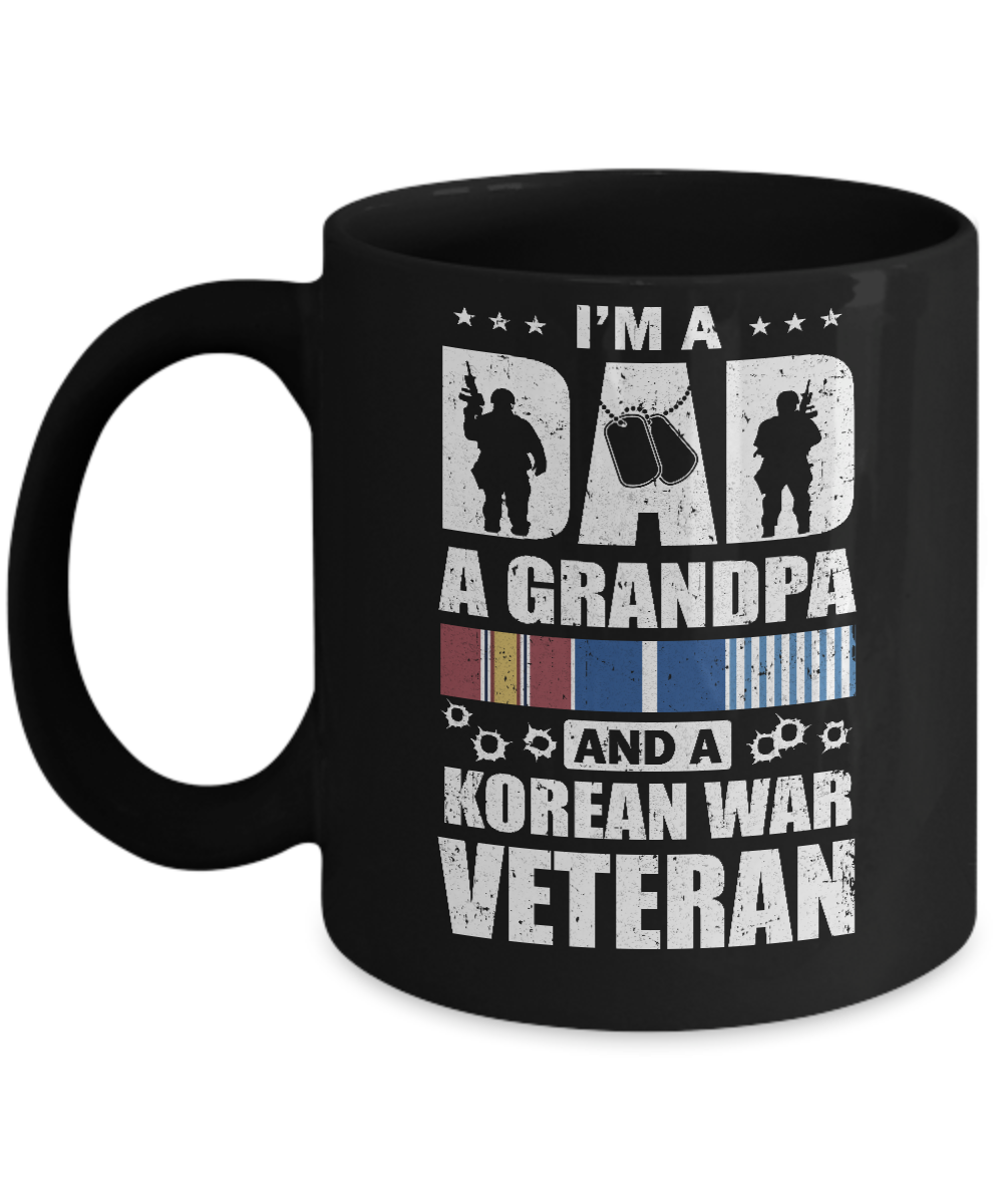 Dad A Grandpa And A Korean War Veteran Fathers Day Mug Coffee Mug | Teecentury.com