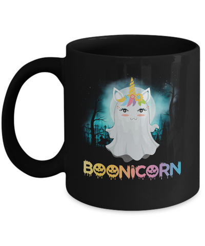 Boonicorn Ghost Unicorn Halloween Girls Mug Coffee Mug | Teecentury.com