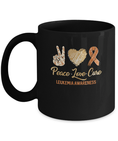 Peace Love Cure Leukemia Awareness Mug Coffee Mug | Teecentury.com