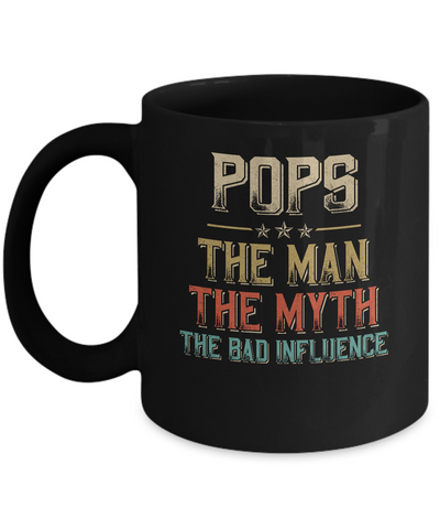 Vintage Pops The Man The Myth The Bad Influence Mug Coffee Mug | Teecentury.com