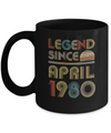 Legend Since April 1980 Vintage 42th Birthday Gifts Mug Coffee Mug | Teecentury.com