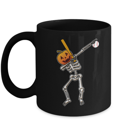 Halloween Dabbing Skeleton Baseball Mug Coffee Mug | Teecentury.com
