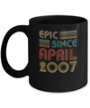 Epic Since April 2007 Vintage 15th Birthday Gifts Mug Coffee Mug | Teecentury.com