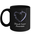 Butterfly Believe Stomach Cancer Awareness Ribbon Gifts Mug Coffee Mug | Teecentury.com