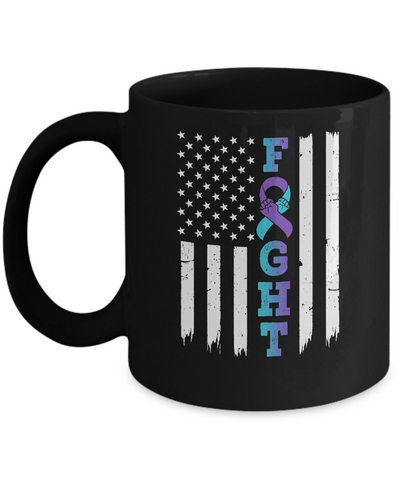 Suicide Prevention Awareness American Flag Distressed Mug Coffee Mug | Teecentury.com