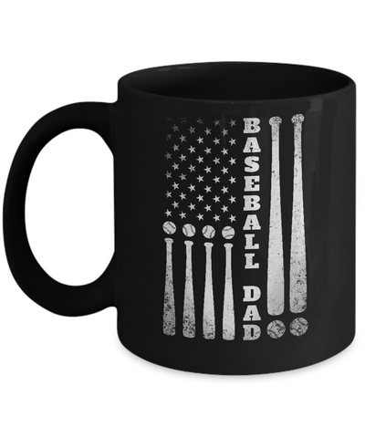 American Flag Vintage Baseball Dad Father's Day Mug Coffee Mug | Teecentury.com