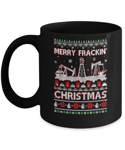 Oilfield Merry Fracking Christmas Ugly Sweater Gifts Mug Coffee Mug | Teecentury.com