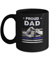 Proud Dad Police Thin Blue Line Flag Fathers Day Mug Coffee Mug | Teecentury.com