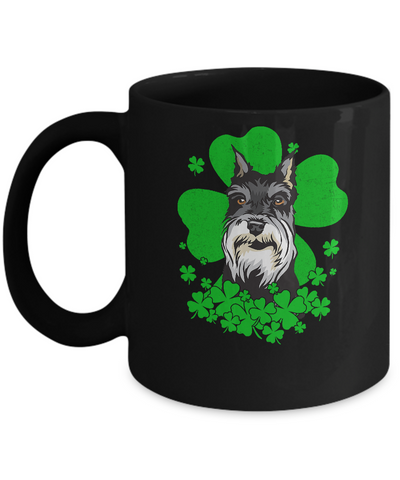 Schnauzer St. Patrick's Day Clovers Mug Coffee Mug | Teecentury.com