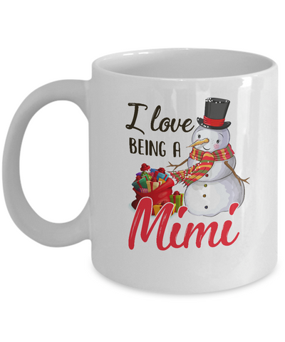 I Love Being A Mimi Snowman Gift For Christmas Day Mug Coffee Mug | Teecentury.com
