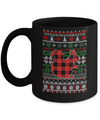 Squirrel Red Plaid Ugly Christmas Sweater Funny Gifts Mug Coffee Mug | Teecentury.com